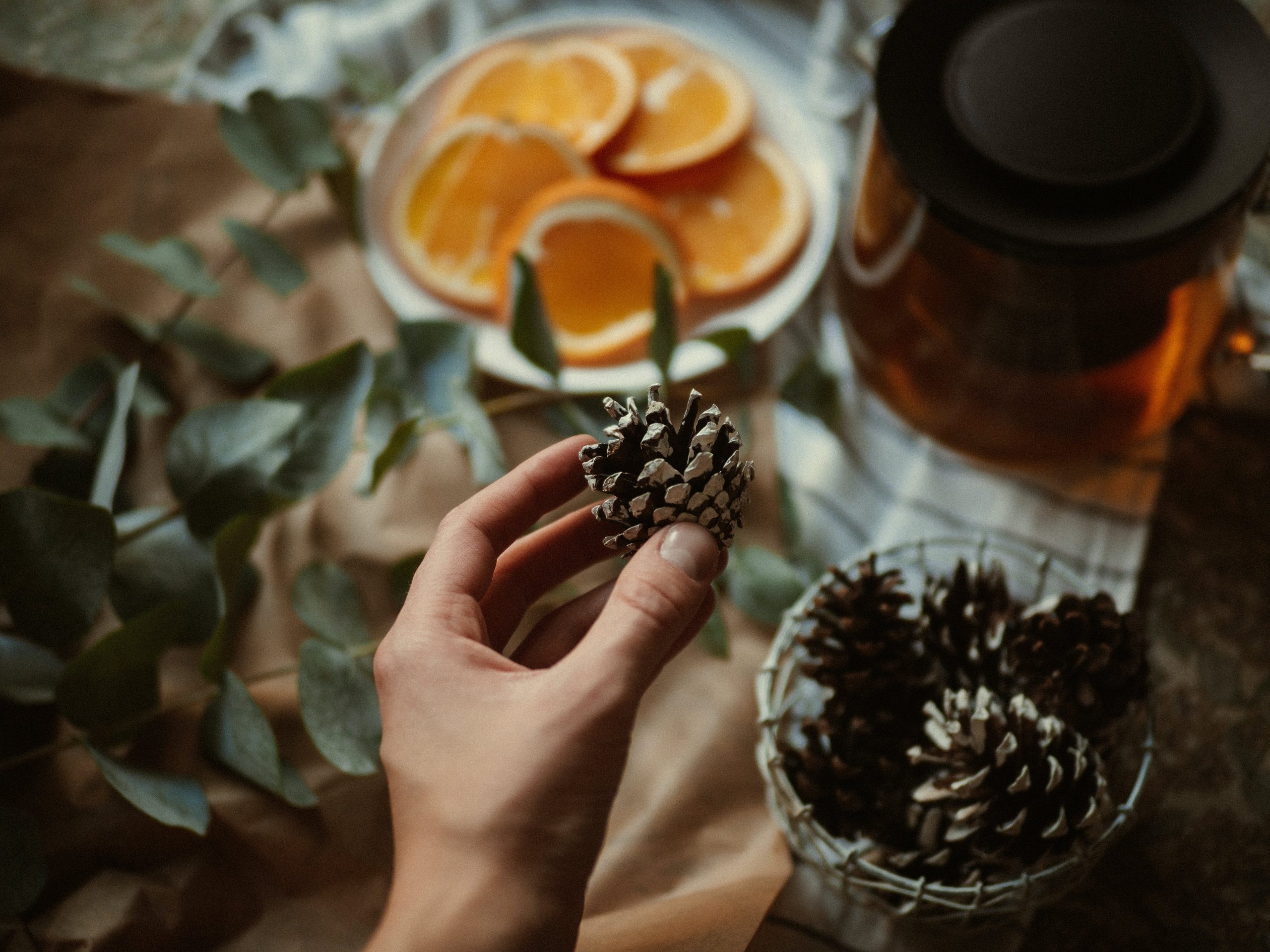 Make your own Christmas Scented Pinecones