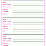 Best Friend Tracker Worksheet Pink