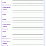 Best Friend Tracker Worksheet Purple