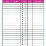 Book Borrowing Tracker Worksheet