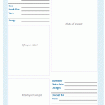 Crochet Project Tracker Worksheet
