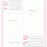 Completed Crochet Project Worksheet Pink