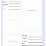 Completed Crochet Project Worksheet Purple