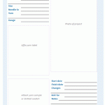 Completed Knitting Project Worksheet Blue