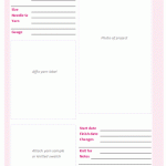 Free Completed Knitting Project Worksheet Pink: A Crafter's Companion