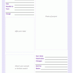 Completed Knitting Project Worksheet Purple