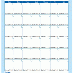 Monthly Menu Planner Worksheet Blue