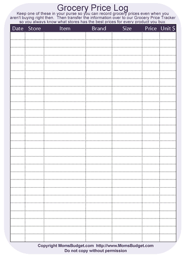 Unlocking Savings: Your Guide to the Grocery Price Log Worksheet