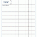 Grocery Price Tracker Worksheet Printable Blue