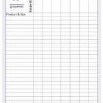 Grocery Price Tracker Worksheet Purple