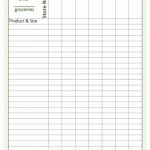 Grocery Price Tracker Worksheet Green