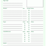 Scrapbook Page Planner Worksheet Green