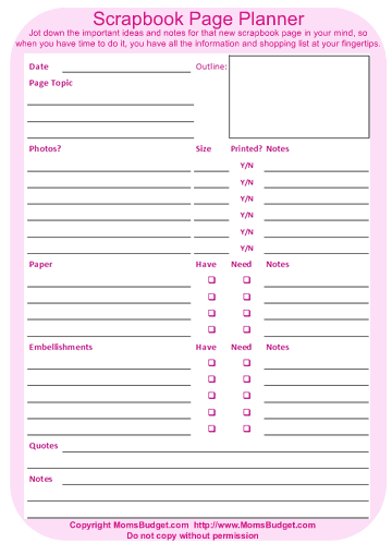 Crafting Your Memories: The Ultimate Scrapbook Page Planner Guide