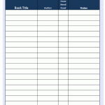 To Be Read Book Tracker Worksheet