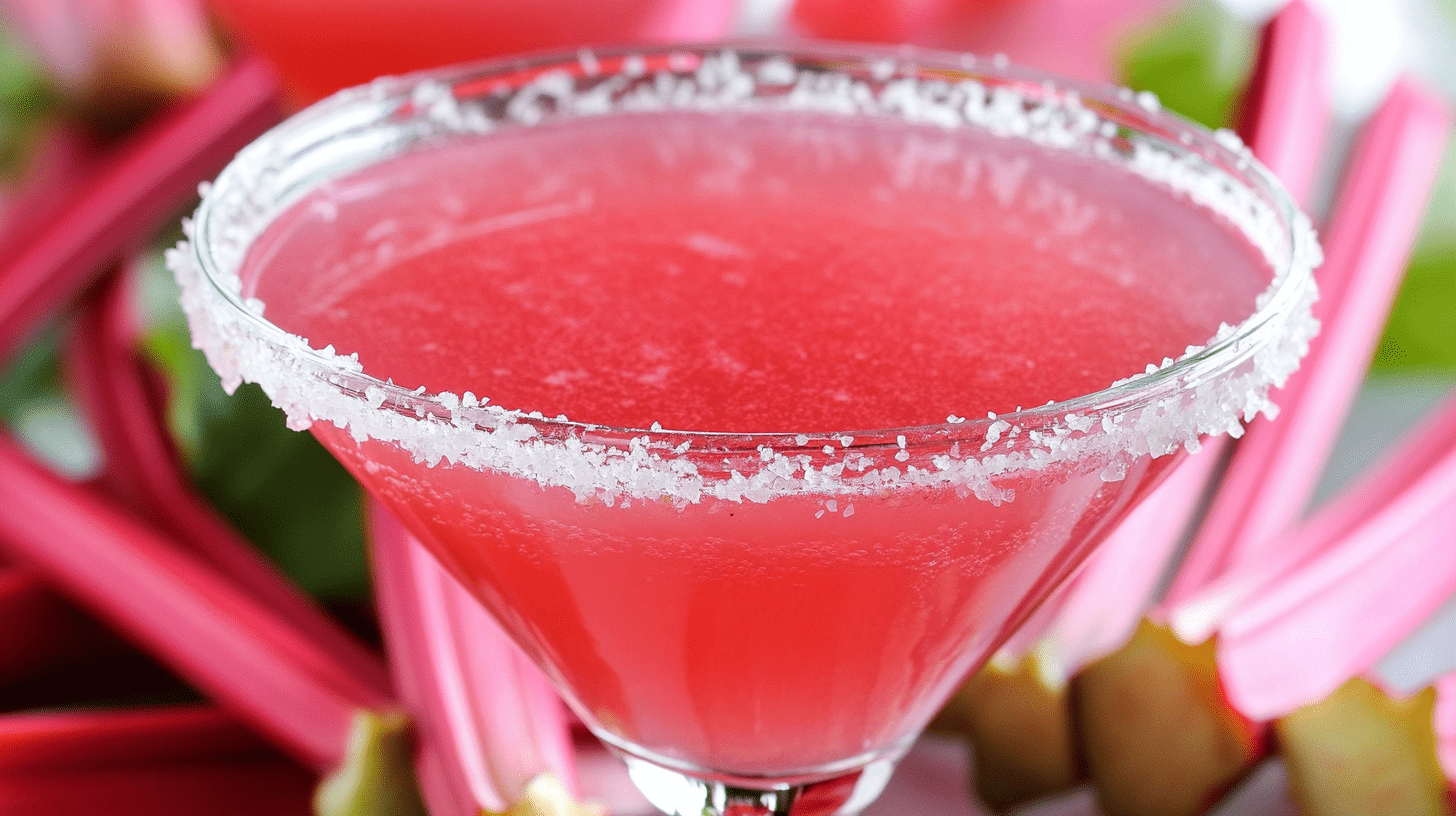Rhubarb Sparkle Smash Martini: A Refreshing Burst of Flavor